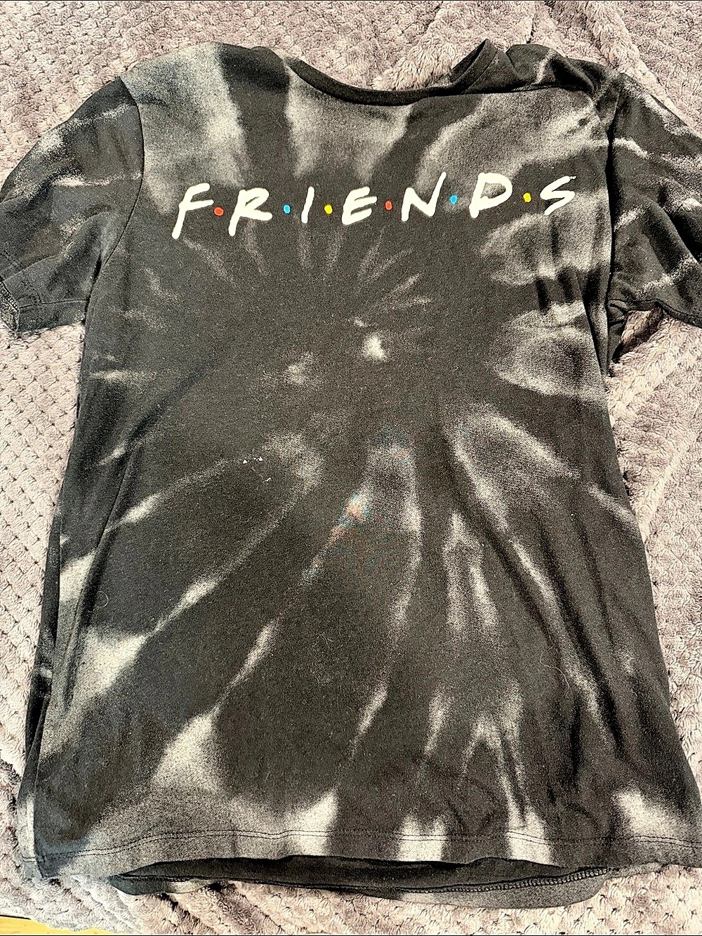 Tie-Dye Short Sleeve Tee in Black & White
